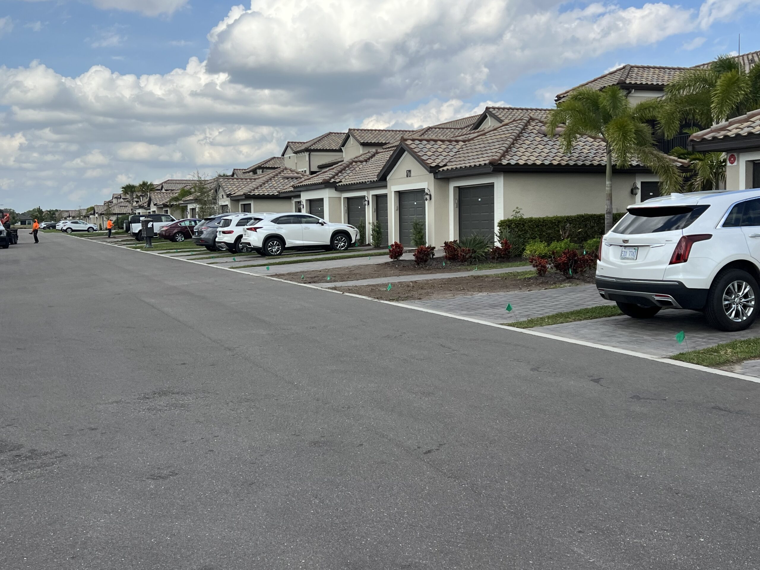 Residential sod installation on a home front yard